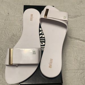 Melissa White Slippers